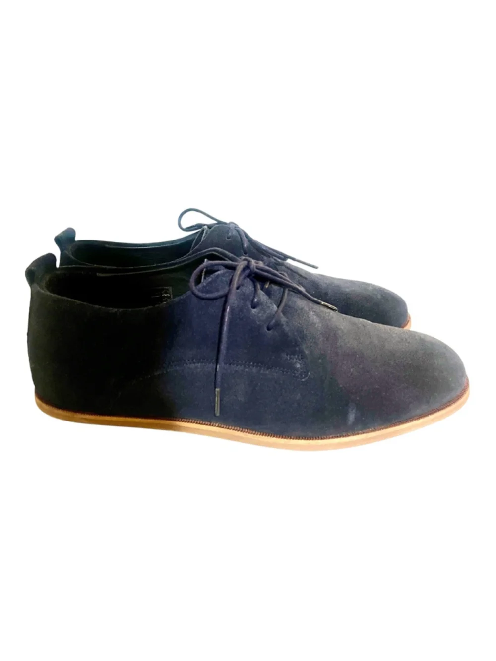 Royal RepubliQ Navy Suede Derby Shoes Men Size 41/10